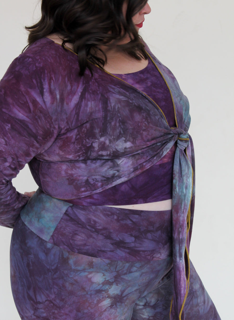 'Fluorite' Long Sleeve Wanderess Wrap-Top