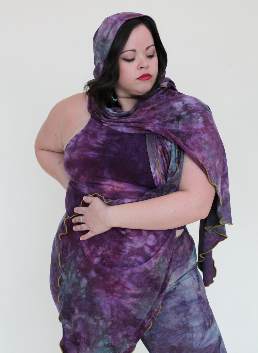 'Fluorite' Mystic Hooded Shawl