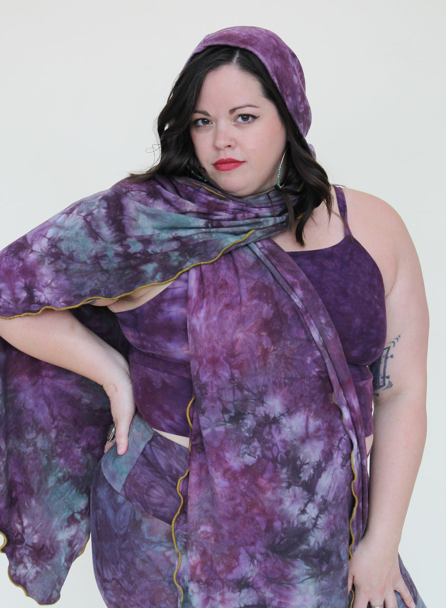 'Fluorite' Mystic Hooded Shawl