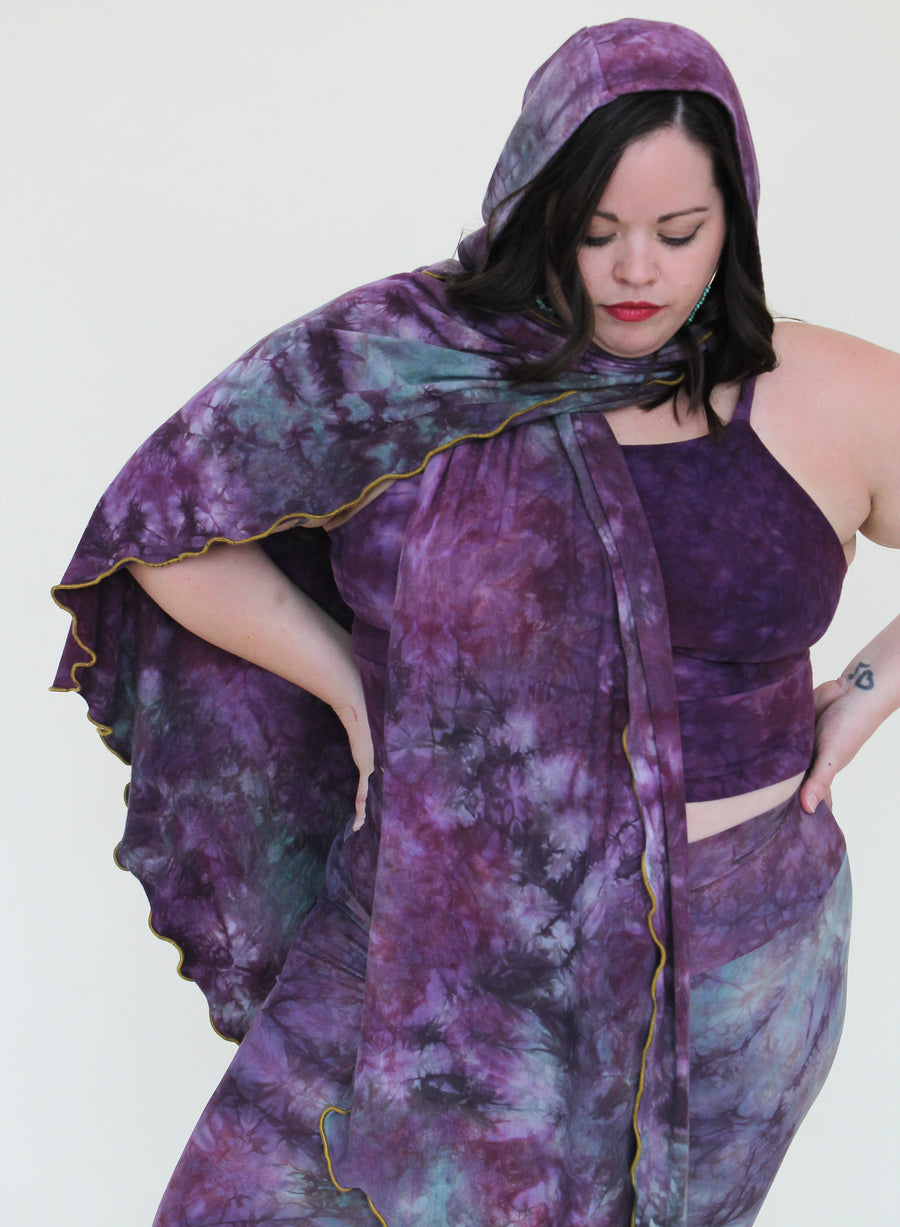 'Fluorite' Mystic Hooded Shawl