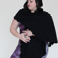 'Black' Mystic Hooded Shawl