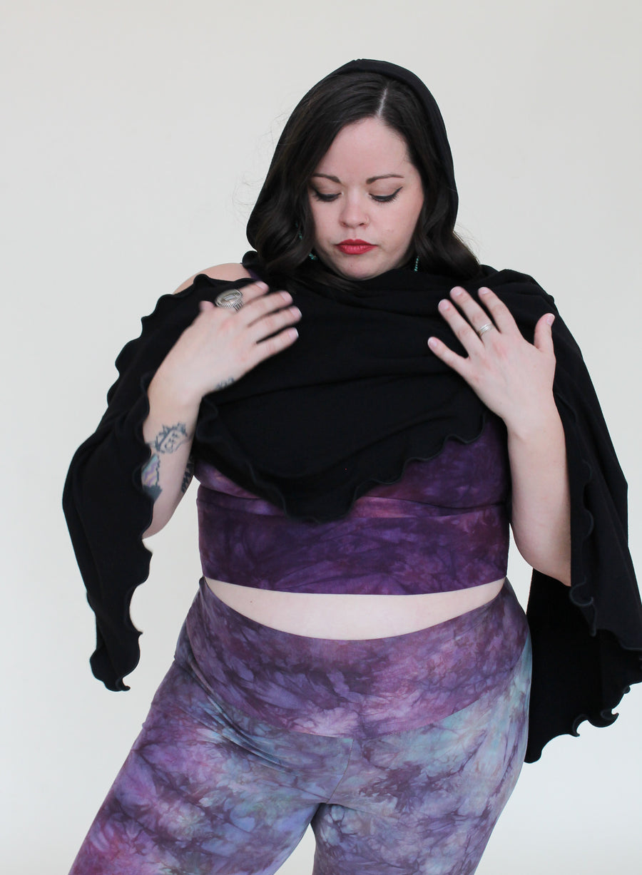 'Black' Mystic Hooded Shawl