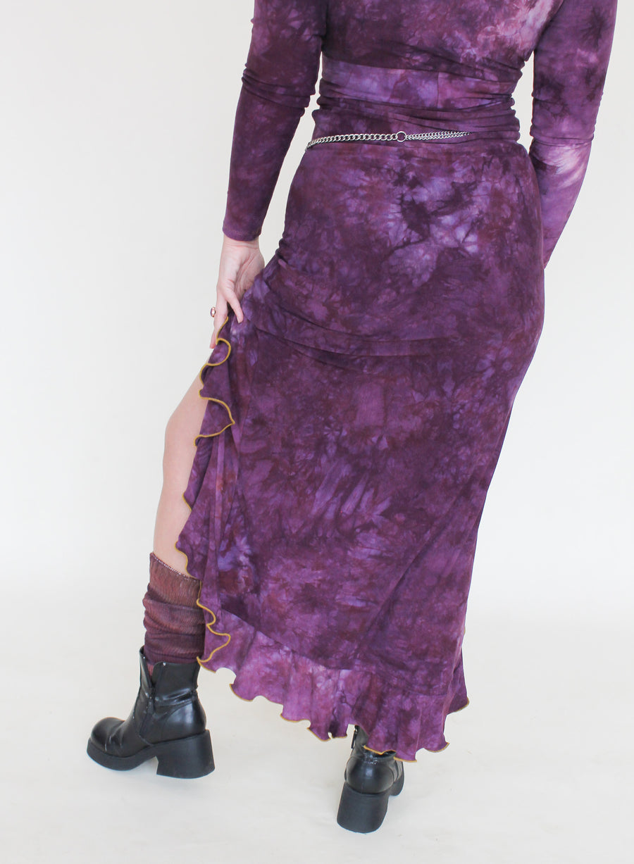 'Royal Magenta' Flamenco Skirt