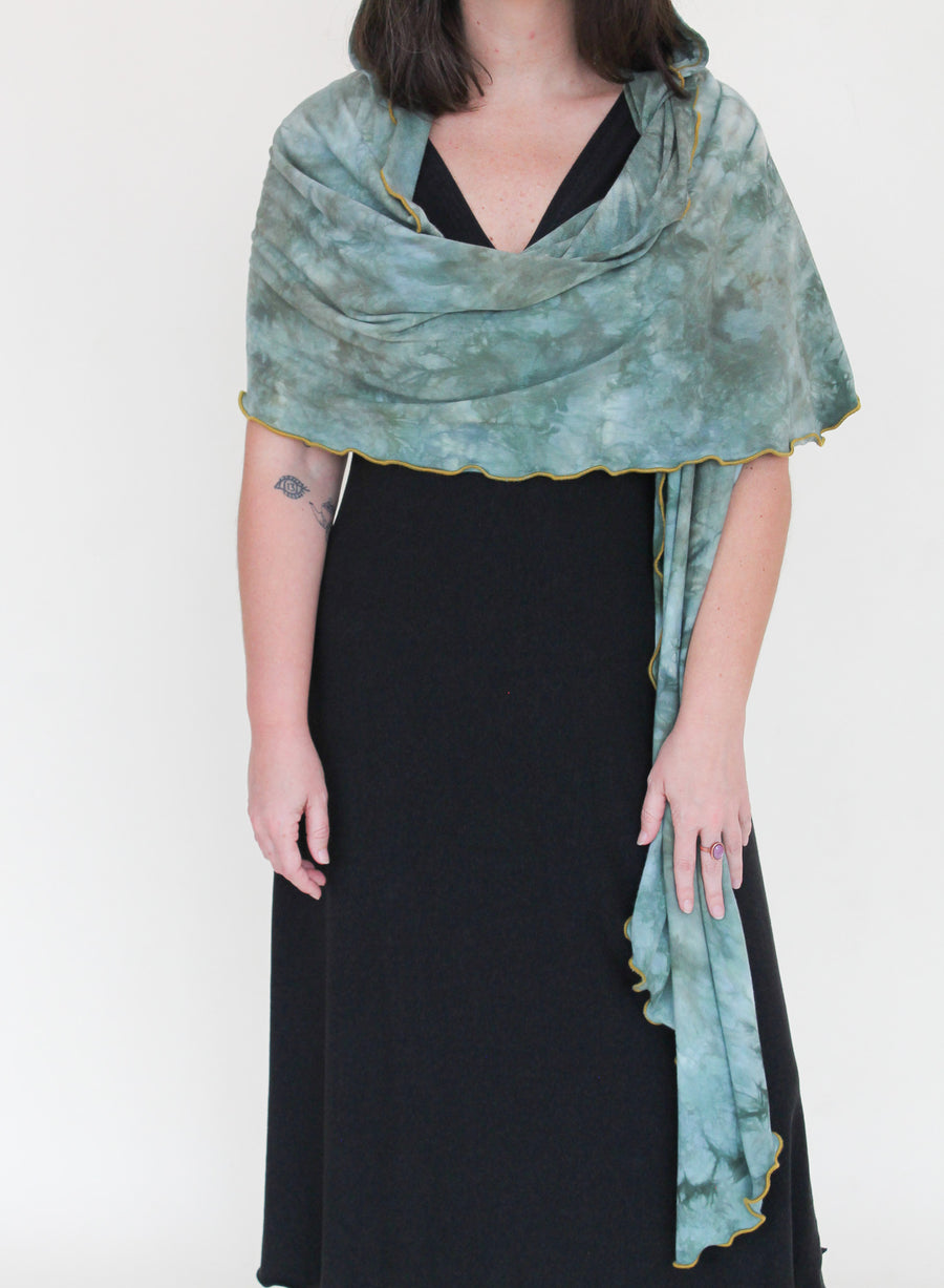 'Aventurine' Mystic Hooded Shawl