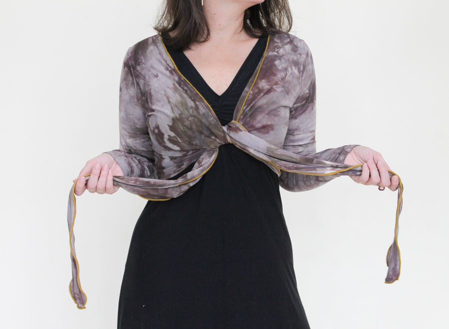 'Amethyst Deceiver' Long Sleeve Wanderess Wrap-Top