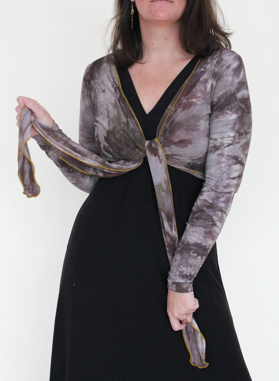 'Amethyst Deceiver' Long Sleeve Wanderess Wrap-Top