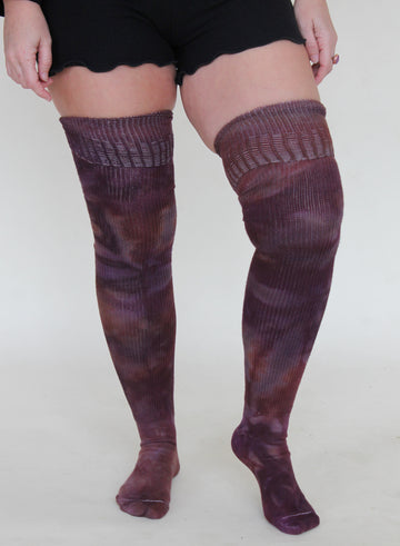 'Rhodolite' Thigh High Socks