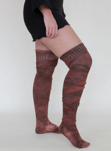 'Cocoa' Thigh High Socks