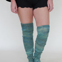 'Aventurine' Thigh High Socks