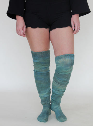 'Aventurine' Thigh High Socks