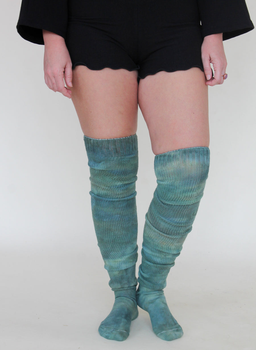 'Aventurine' Thigh High Socks