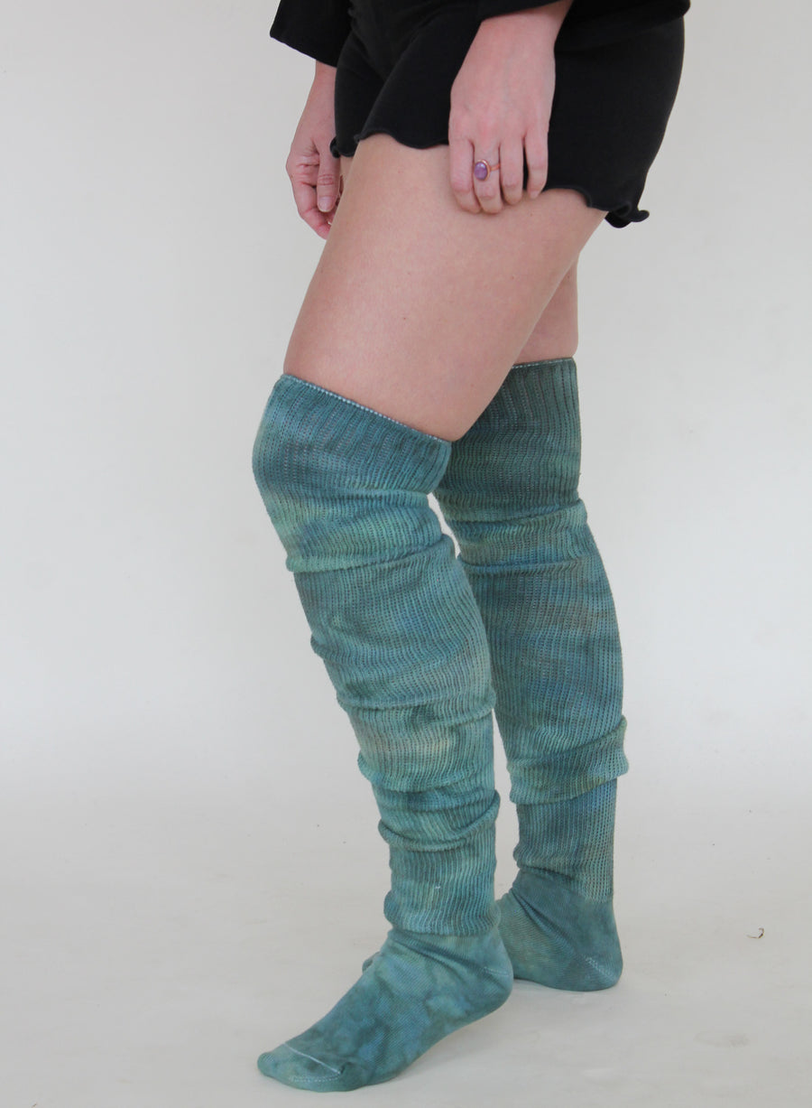 'Aventurine' Thigh High Socks