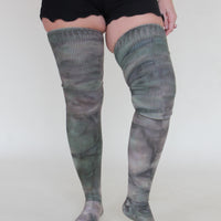 'Moss Agate' Thigh High Socks