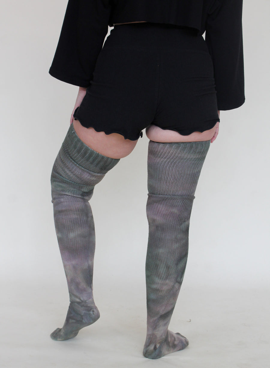 'Moss Agate' Thigh High Socks