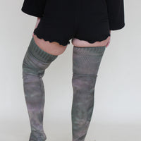 'Moss Agate' Thigh High Socks