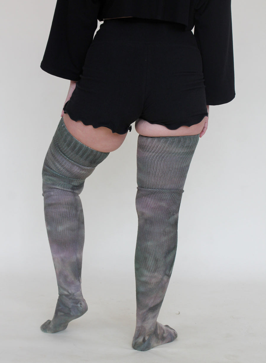 'Moss Agate' Thigh High Socks