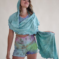 'Seafoam' Mystic Hooded Shawl