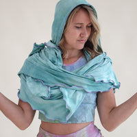 'Seafoam' Mystic Hooded Shawl