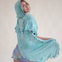 'Seafoam' Mystic Hooded Shawl