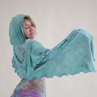 'Seafoam' Mystic Hooded Shawl