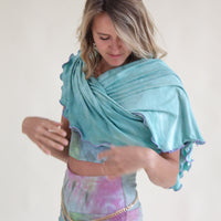 'Seafoam' Mystic Hooded Shawl