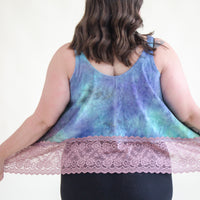 'Iridescence' Velour Lace Tank