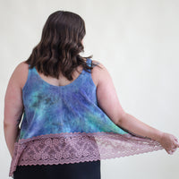 'Iridescence' Velour Lace Tank