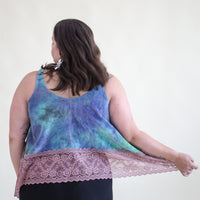 'Iridescence' Velour Lace Tank