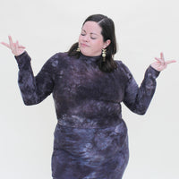 Mock-neck Crop 'Hand-Dyed'