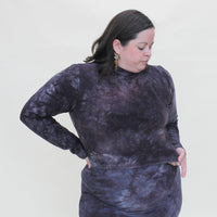 Mock-neck Crop 'Hand-Dyed'