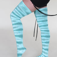 'Seafoam' Thigh High Socks