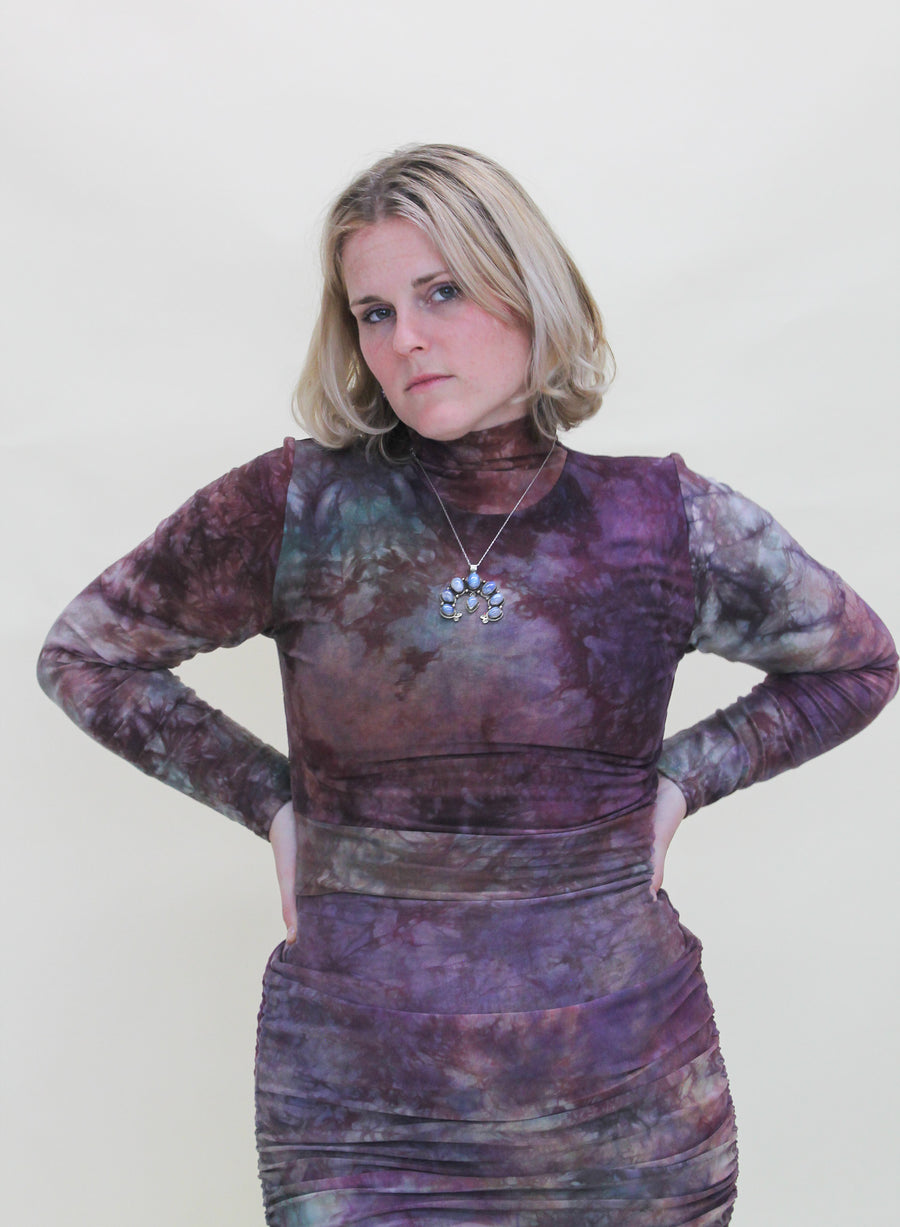 'Nebula' Crystal Mock Neck Top