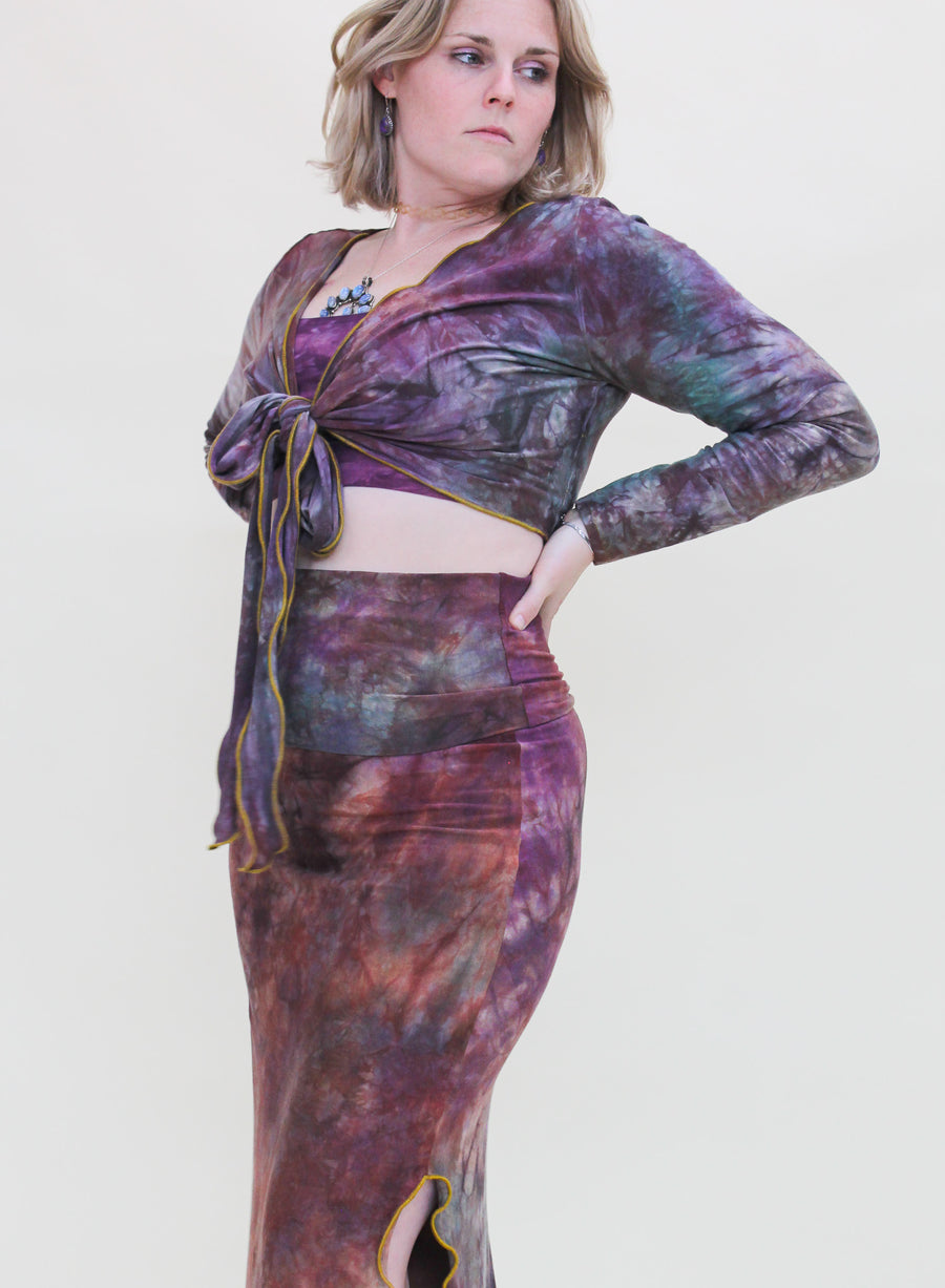 'Nebula' Long Sleeve Wanderess Wrap-Top