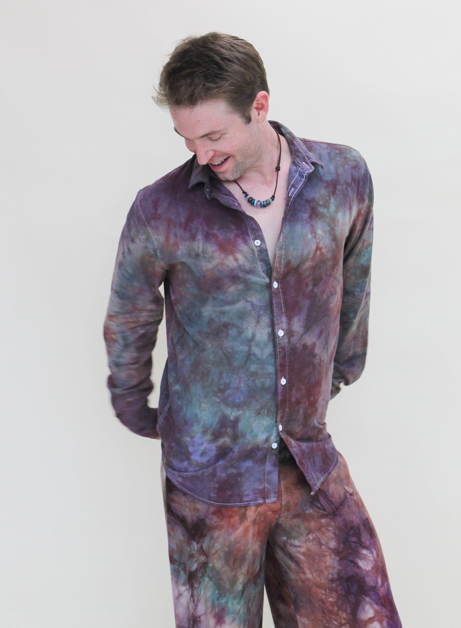 'Nebula' Long Sleeve Button Down Shirt