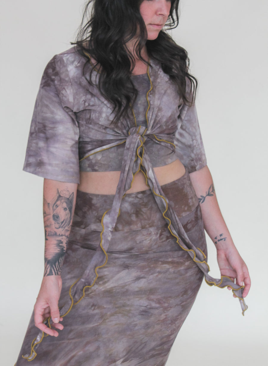 'Amethyst Deceiver' Butterfly Sleeve Wanderess Wrap-Top