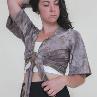 'Amethyst Deceiver' Butterfly Sleeve Wanderess Wrap-Top