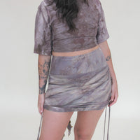 'Amethyst Deceiver' Cinch Mini Skirt