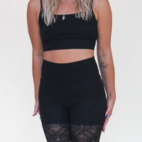 'Black' Lace Bike Shorts