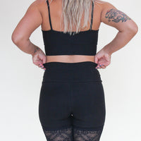 'Black' Lace Bike Shorts