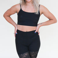 'Black' Lace Bike Shorts