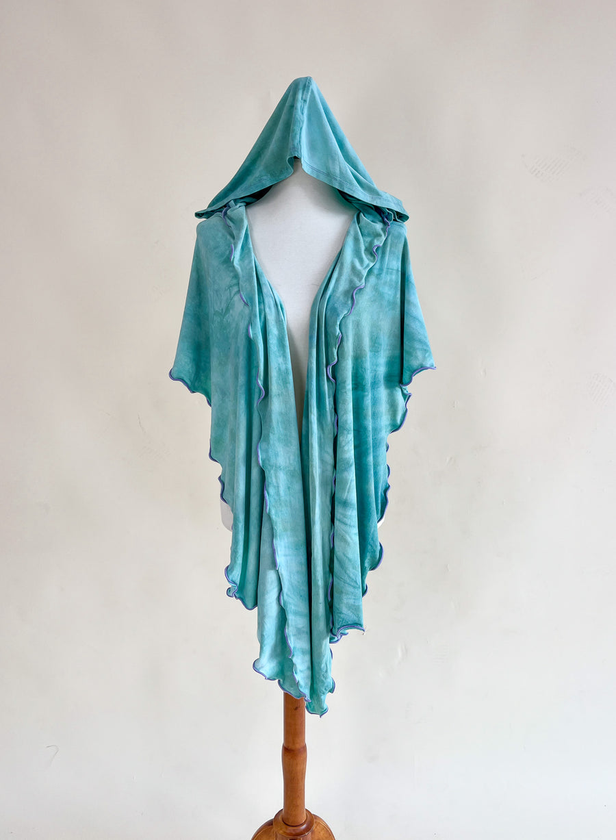 'Seafoam' Mystic Hooded Shawl