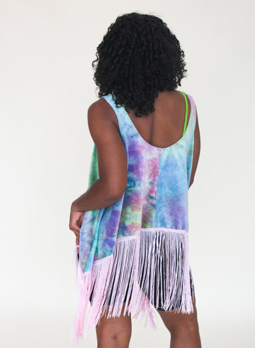 'Iridescence' Velour Fringe Tank