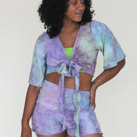 'Iridescence' Butterfly Sleeve Wanderess Wrap-Top