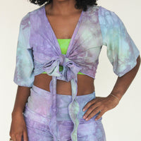 'Iridescence' Butterfly Sleeve Wanderess Wrap-Top