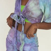 'Iridescence' Butterfly Sleeve Wanderess Wrap-Top