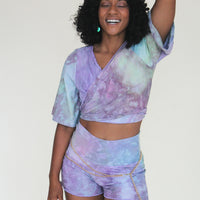 'Iridescence' Butterfly Sleeve Wanderess Wrap-Top