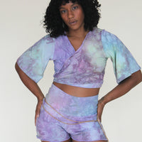 'Iridescence' Butterfly Sleeve Wanderess Wrap-Top