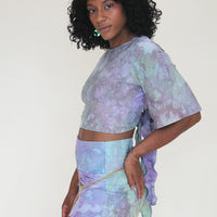 'Iridescence' Butterfly Sleeve Wanderess Wrap-Top