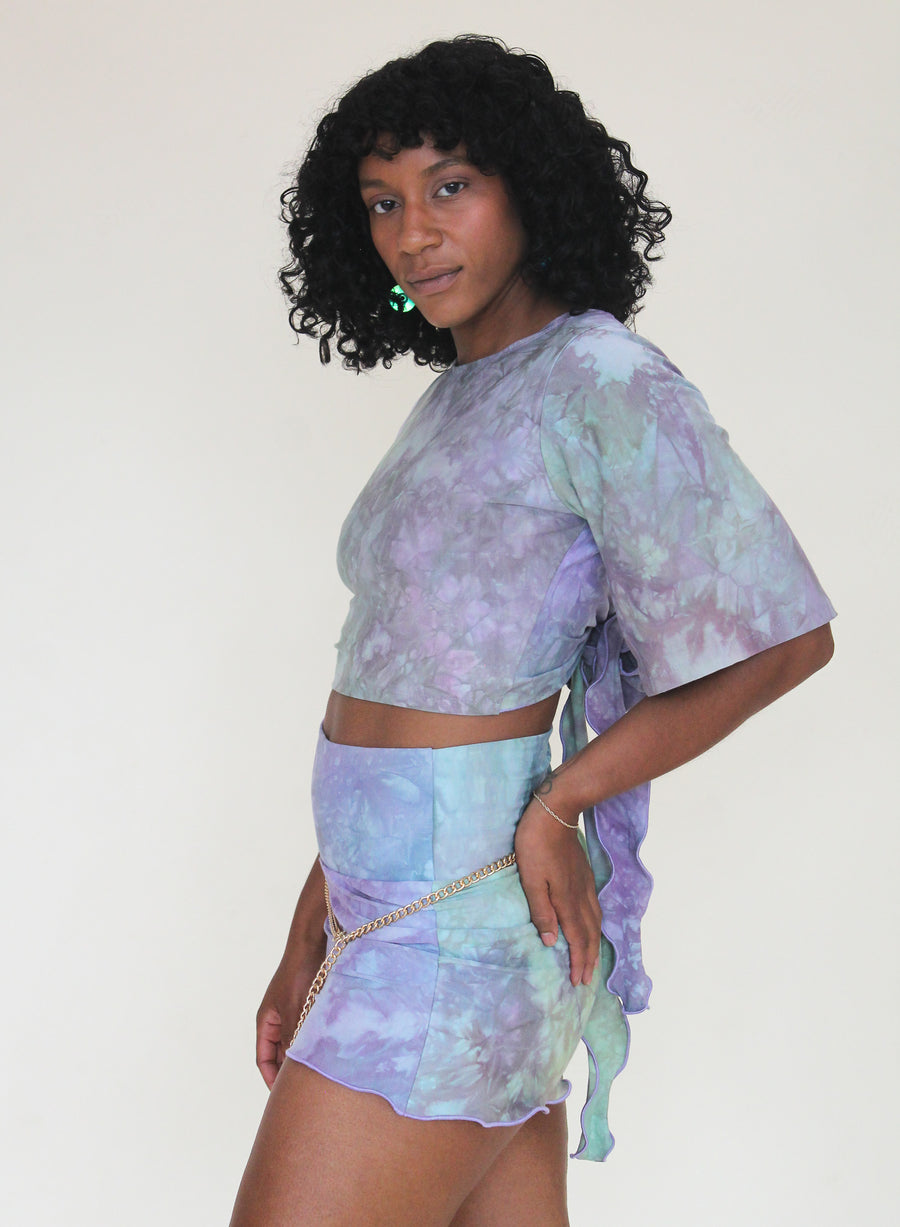 'Iridescence' Butterfly Sleeve Wanderess Wrap-Top