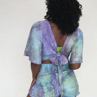 'Iridescence' Butterfly Sleeve Wanderess Wrap-Top